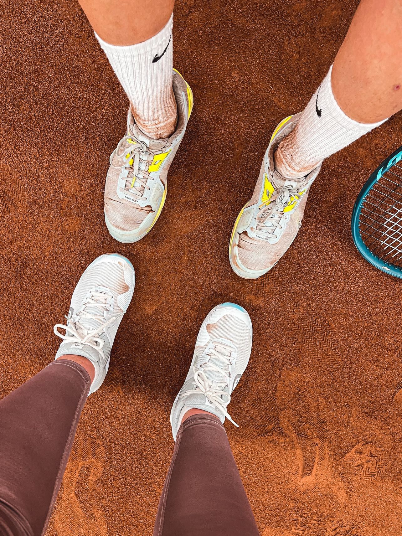 A visually captivating tennis scene displaying action on the court.